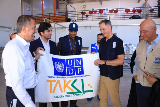 TAK Dry Fruit Company Welcomes UNDP Administrator Alexander De Croo and UNHCR High Commissioner Barham Salih